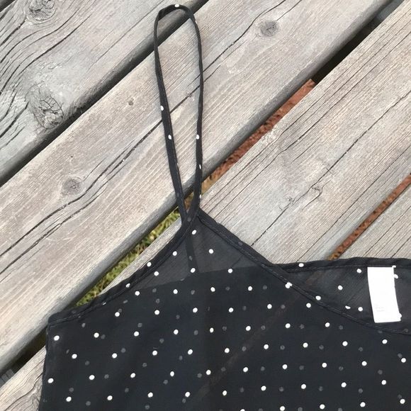 💫4/30 AMERICAN APPAREL Polka Dot Sheer Camisole - Picture 3 of 5